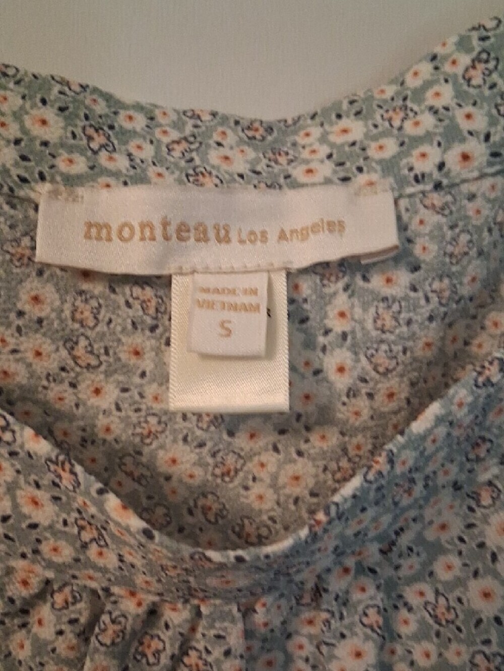 Monteau Los Angelos Blue Floral Square-Neck Midi Dress - Picture 13 of 14